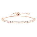 Kristályos tenisz karkötő rosegold