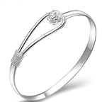 Ezüstös rózsás karkötő