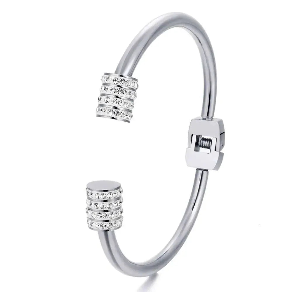 Olett nemesacél karkötő whitegold