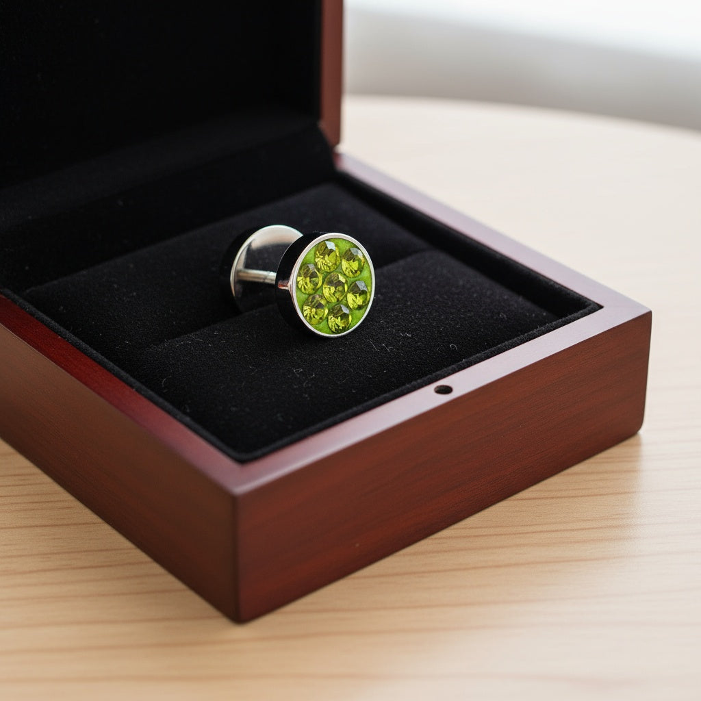 Donelle nemesacél fülbevaló zöld