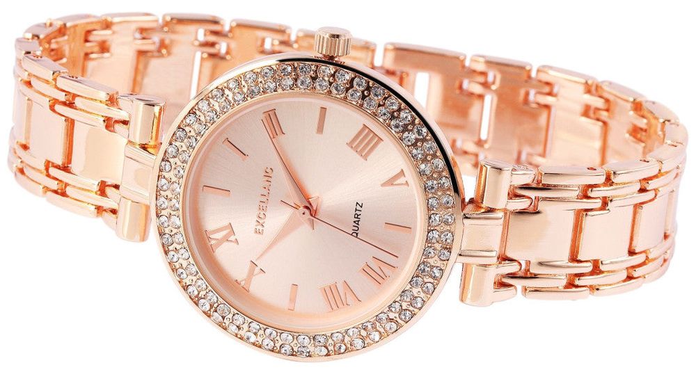 Excellanc kristályos női karóra rosegold