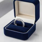 Ezüstös kristálysor gyűrű