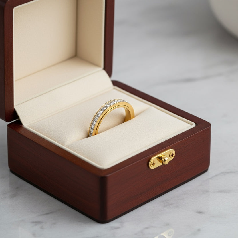 Valentine nemesacél gyűrű gold