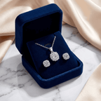 Fabiana-Isis nyaklánc +fülbevaló szett whitegold