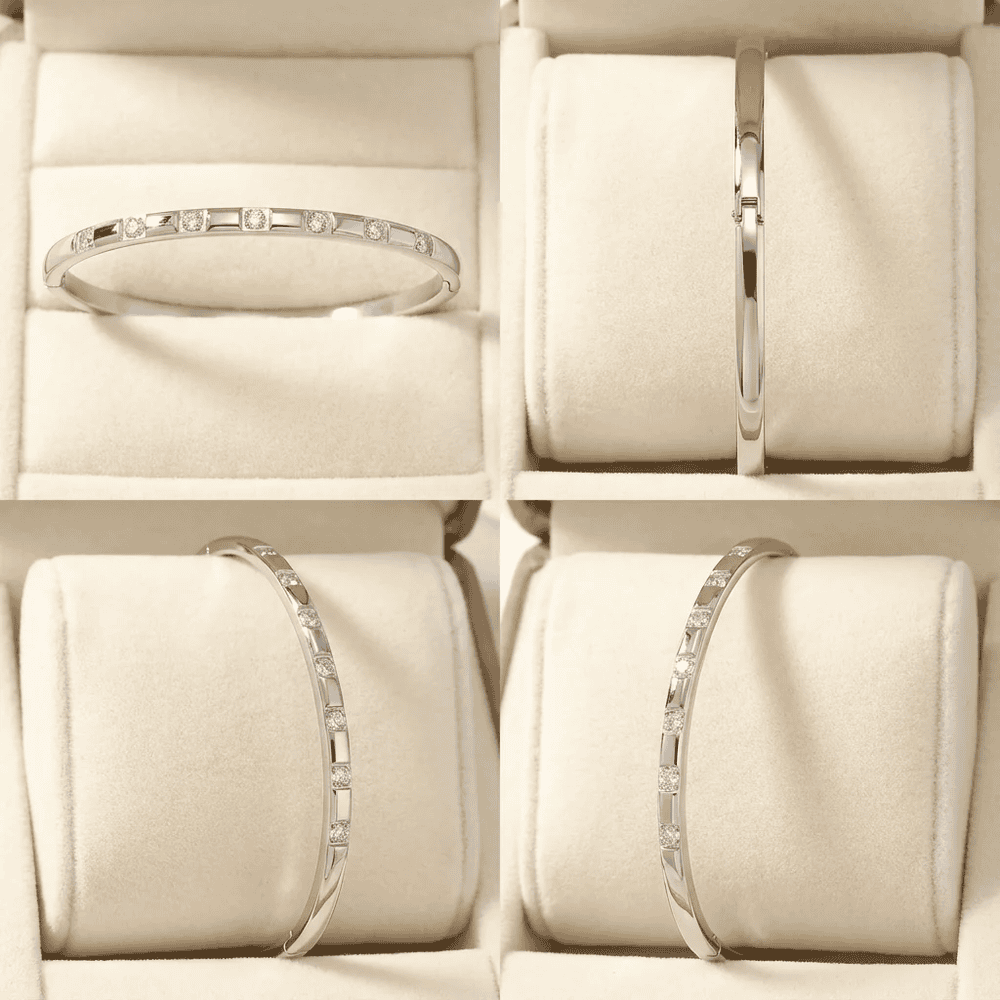 Petronella nemesacél karkötő whitegold