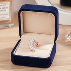 Alise kristályos nemesacél fülbevaló rosegold