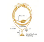 Smoon delfin uszonyos bokalánc szett gold