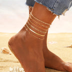 Smoon hatrészes bokalánc szett gold