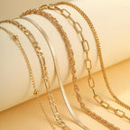 Smoon hatrészes bokalánc szett gold