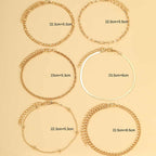 Smoon hatrészes bokalánc szett gold