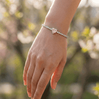 Grace exkluzív kristályos karkötő whitegold-pink