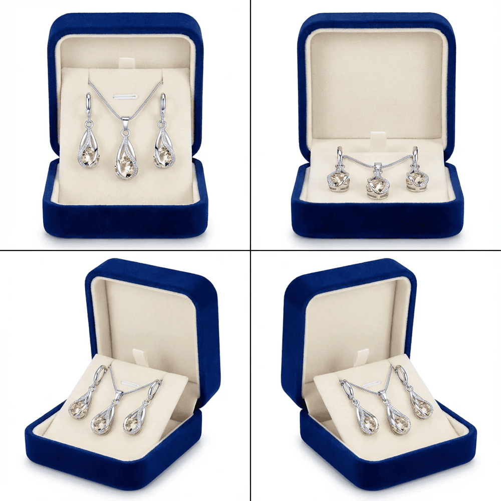 Smoon Soraya ékszer szett whitegold-pezsgő