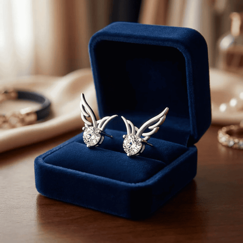 Angyalszárnyak fülbevaló whitegold