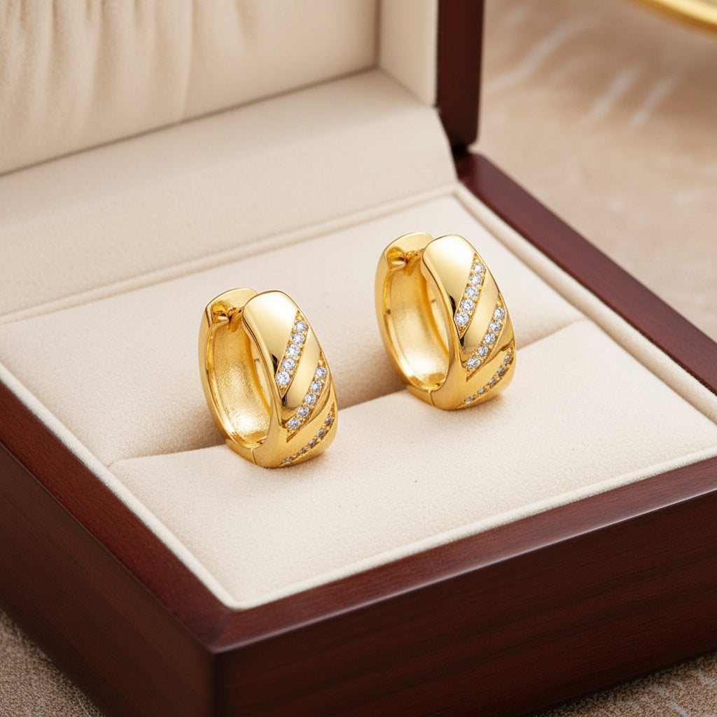 Angelica kristályos fülbevaló gold