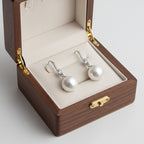 Abell lógós gyöngy fülbevaló whitegold