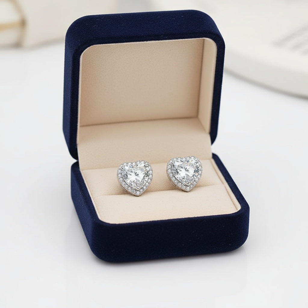 Camila kristály szív fülbevaló whitegold-fehér