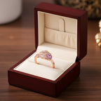 Pávatoll kristályos gyűrű roseegold (állítható méret)