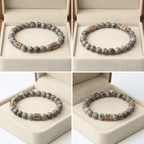 Carmen uniszex ásvány karkötő rosegold