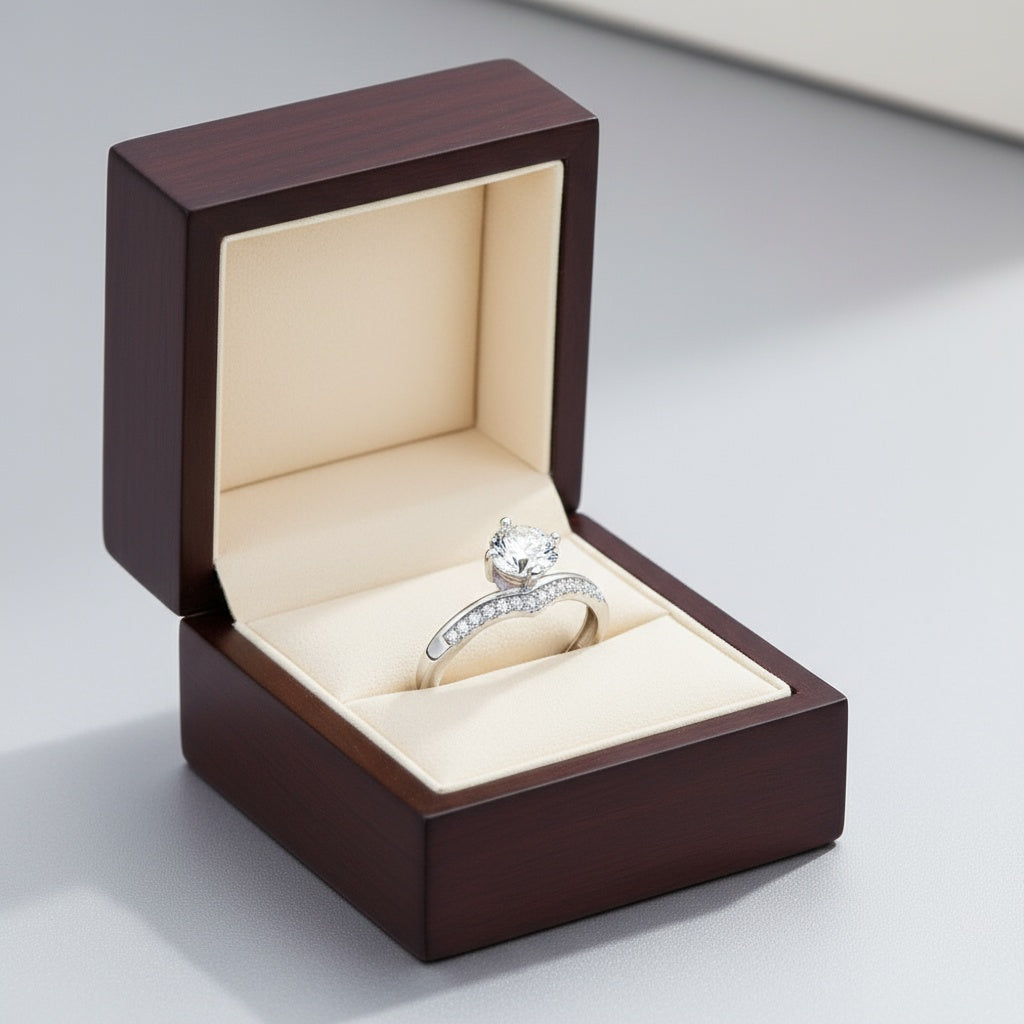 Tiana kristályos gyűrű whitegold (állítható méret)