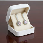 Angéle női fülbevaló whitegold-pink