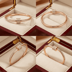 Victory nemesacél karkötő rosegold