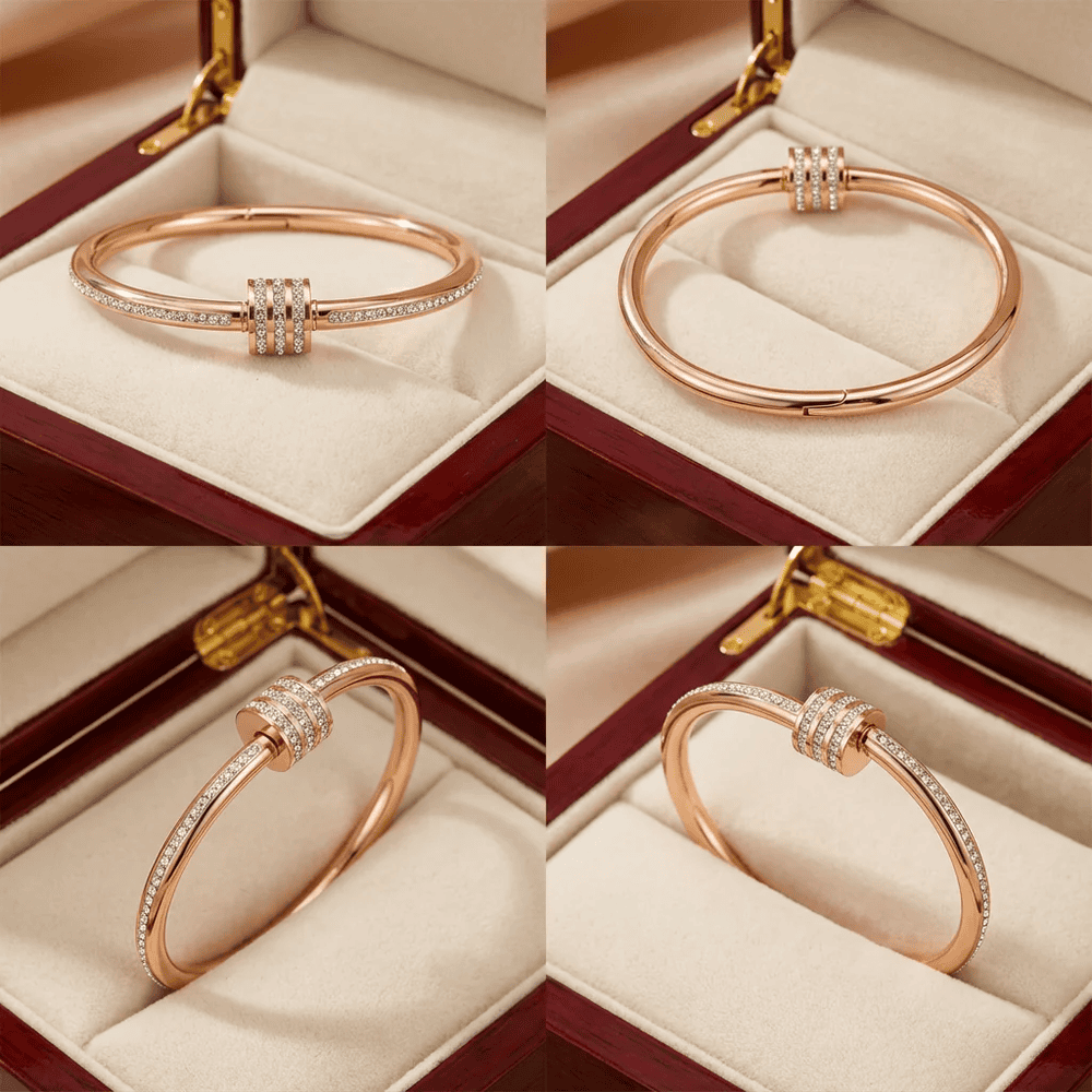 Victory nemesacél karkötő rosegold