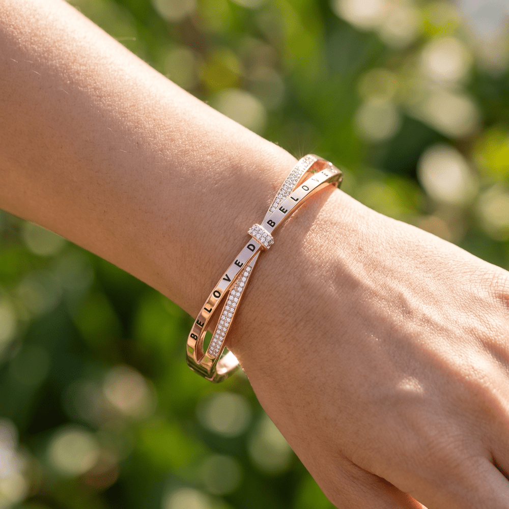 Concepción kristályos masni karkötő rosegold