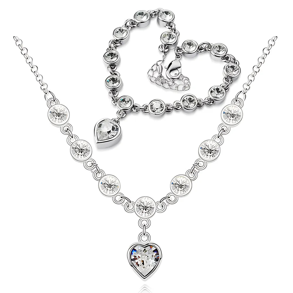 Elora női ékszer szett whitegold