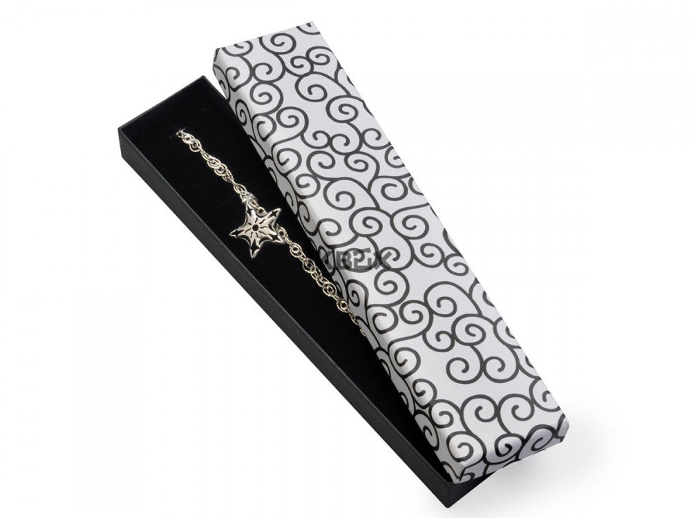 Mintás díszdoboz ékszeróra-karlánc 205x45x22 mm