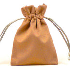 Bársony ajándék tasak 8x7 cm bézs