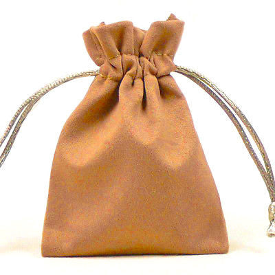 Bársony ajándék tasak 8x7 cm bézs