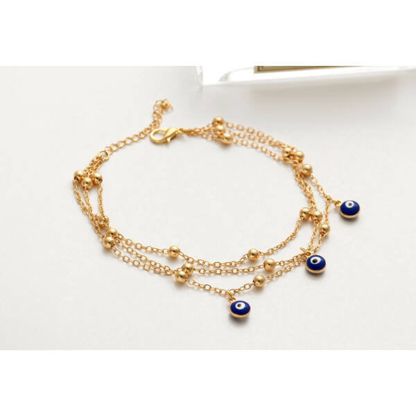 Tripla bokalánc mati szemmel arany