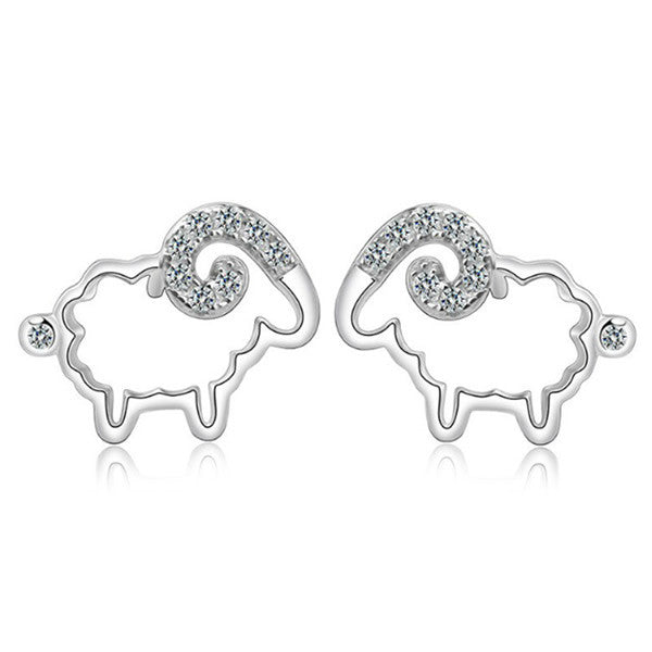 Emmy női kos fülbevaló whitegold