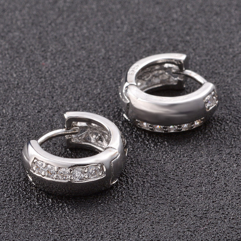 Lisette elegáns kis karika fülbevaló whitegold