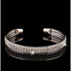 Két kristálysoros karperec whitegold