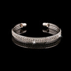 Két kristálysoros karperec whitegold