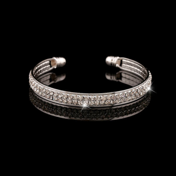 Két kristálysoros karperec whitegold