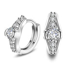 Beszúrós négyzet kristály fülbevaló pink-gold