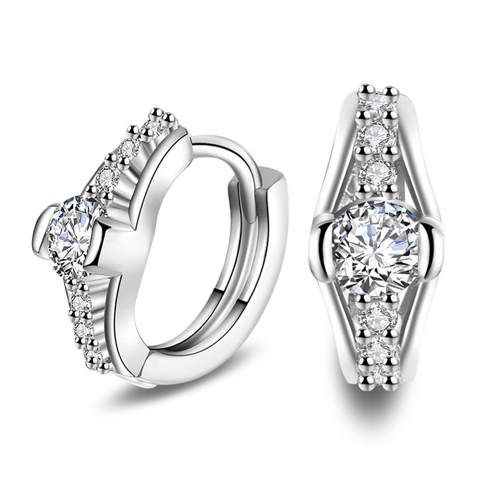 Beszúrós négyzet kristály fülbevaló pink-gold