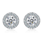 Kristályos kerek ékszer szett whitegold