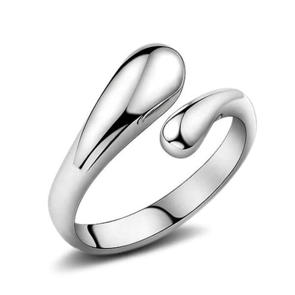 Vízcseppek gyűrű whitegold (állítható méret)
