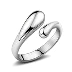 Vízcseppek gyűrű whitegold (állítható méret)
