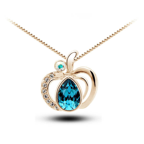 Alma medálos nyaklánc gold-kék