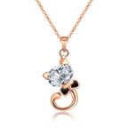 Ashley női cica nyaklánc rosegold