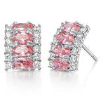 Carolina Swarovski kristályos fülbevaló pink