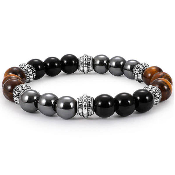 Agate-tiger eye-hemitate karkötő