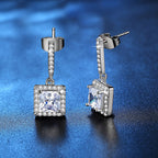Ceri négyzet kristályos fülbevaló
