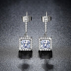 Ceri négyzet kristályos fülbevaló