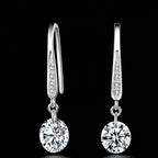 Akasztós elegáns kristály fülbevaló whitegold