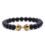 Agate díszes karkötő gold